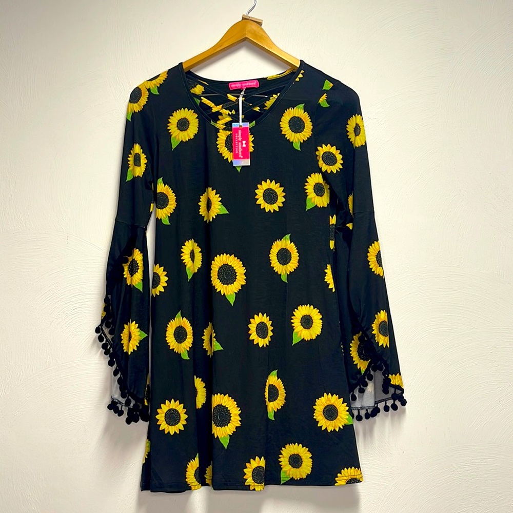Simply Southern Sunflower Dress/cover up